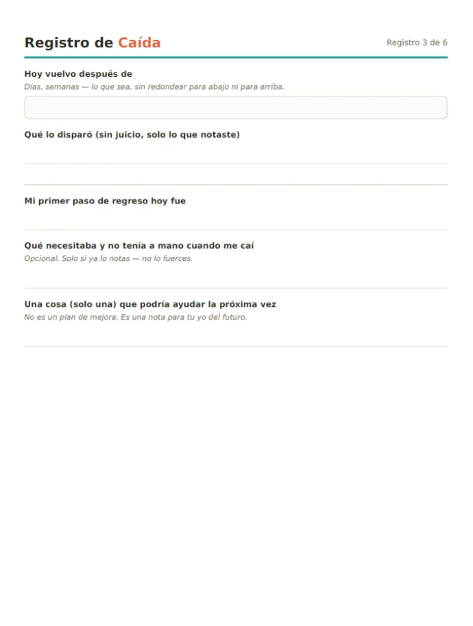 Protocolo para Recuperar tu Ritmo — registro de caída.webp